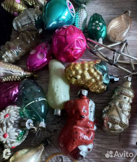 Ёлочные стеклянные игрушки СССР