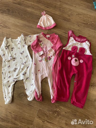 Вещи пакетом на девочку 62 68 74
