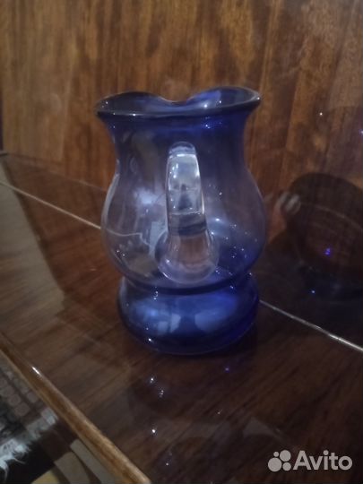 Кувшин,фужеры из марганцевого стекла