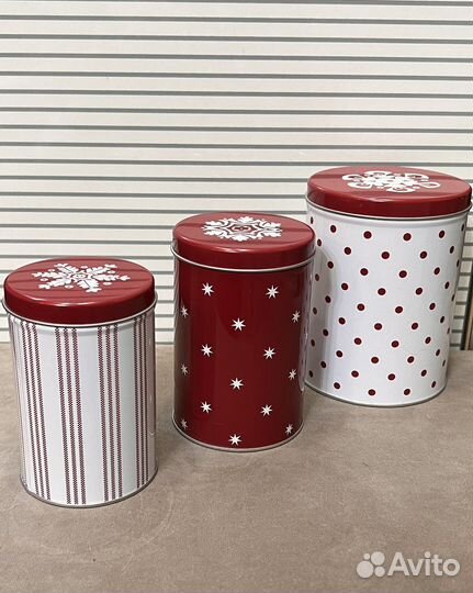 Набор металлических баночек Икеа Vinter 2020