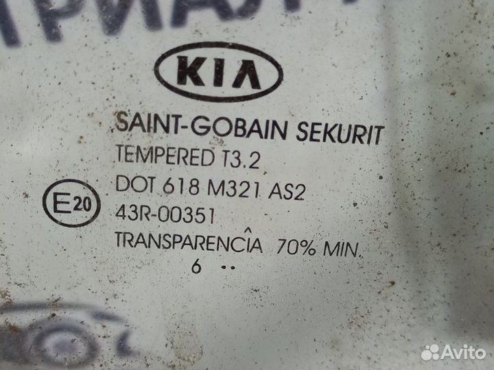 Стекло двери заднее правое Kia Ceed 1 G4FC