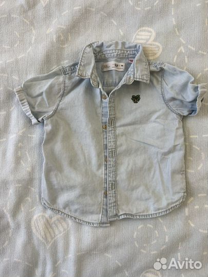Джинсовая легкая летняя рубашка zara 86