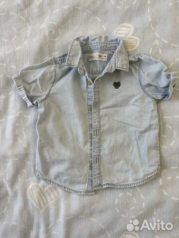 Джинсовая легкая летняя рубашка zara 86