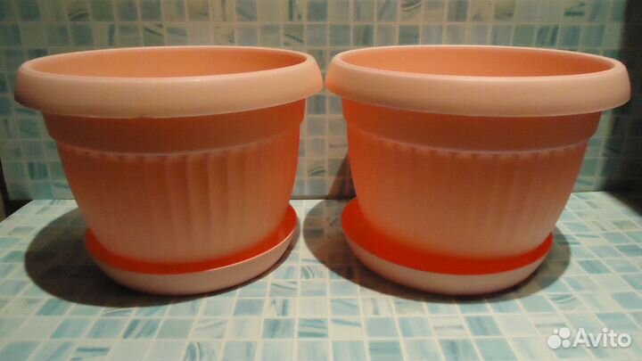 Горшок цветочный 18 см пластмассовый с поддоном