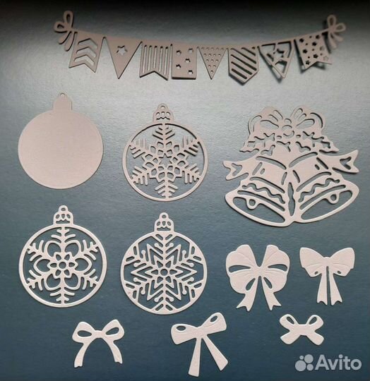 Вырубка для скрапбукинга новогодняя