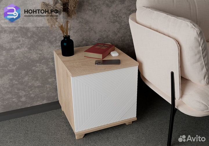 Тумба прикроватная со створкой Копенгаген дуб соно