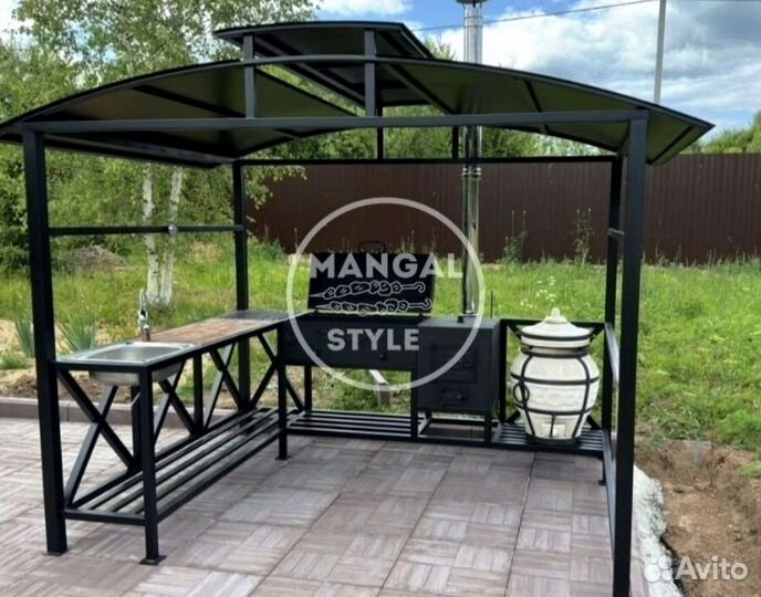 Мангал с крышей