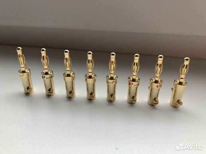 Коннекторы тип банан медь/позолота