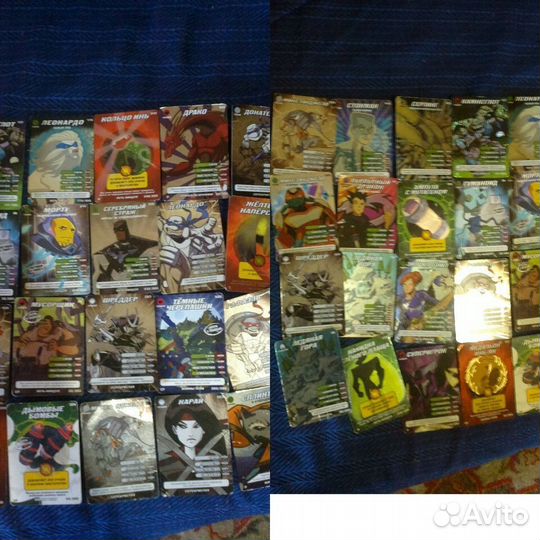 Карты Черепашки-ниндзя обычные,редкие,серебряные