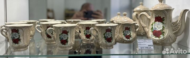 Набор посуды чайник+сахарница+6 чашек