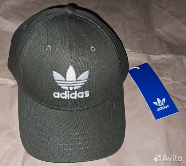 Бейсболка Adidas Originals новая хлопок олива - ba