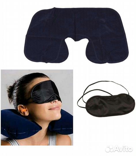 Подушка для шеи + маска для глаз
