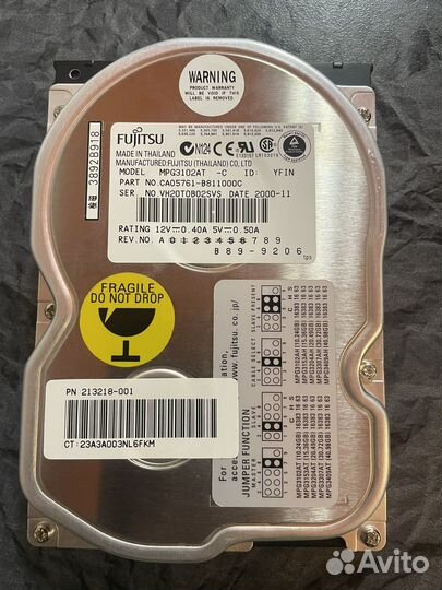 MPG3102AT-C Fujitsu жесткий диск