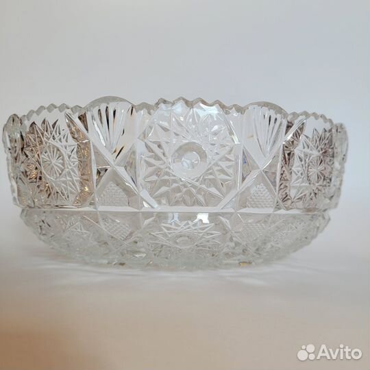 Ваза хрустальная фруктовница винтаж