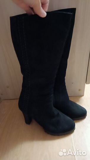 Сапоги зимние натуральная замша 39