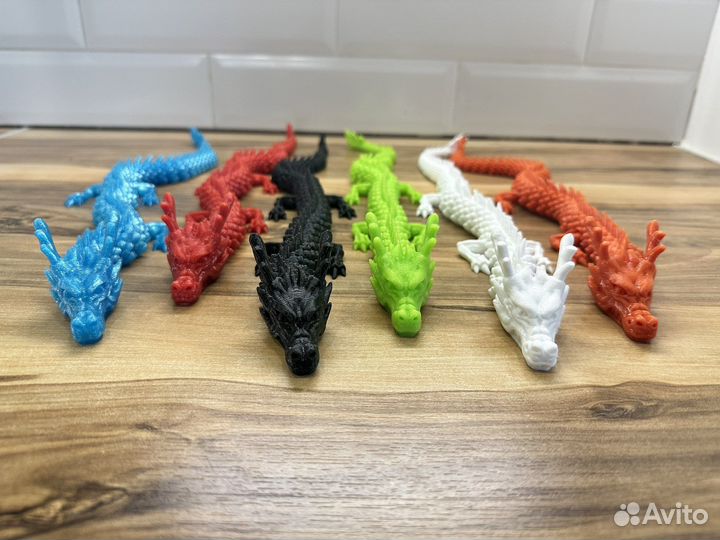 3d фигурки китайских драконов антистресс