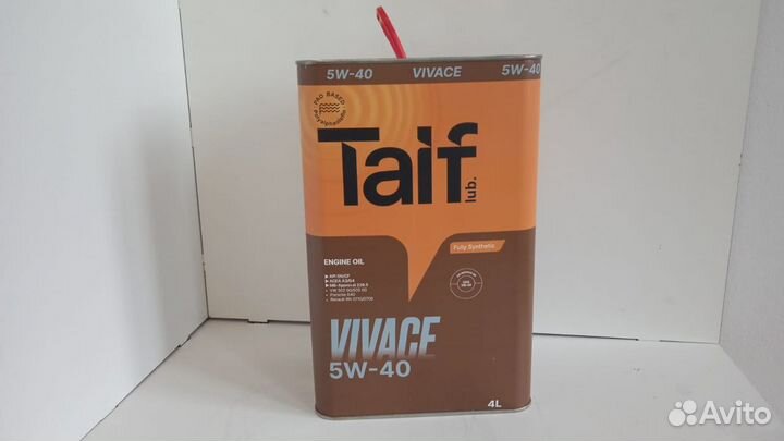 Моторное масло Taif Vivace 5W-40 - 4л