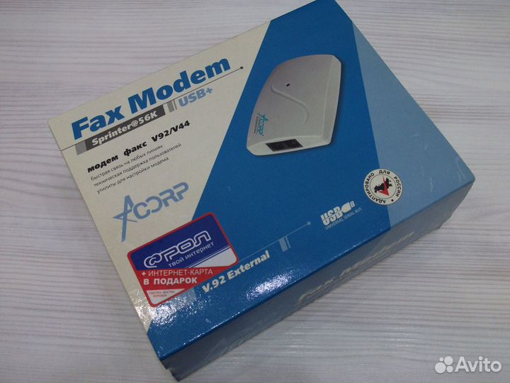 Факс модем Acorp Sprinter 56K USB+