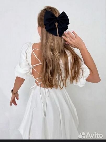 Новый бант для волос чёрный