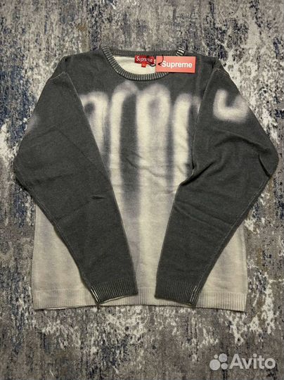 Свитер supreme blurred logo