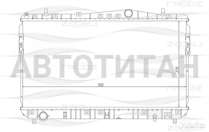Радиатор системы охлаждения chevrolet Lacetti/Nubi