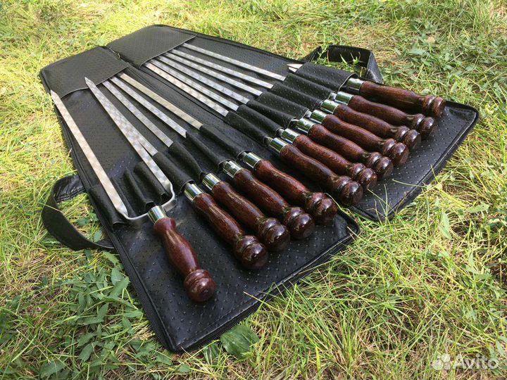 Шампура в кожанном чехле