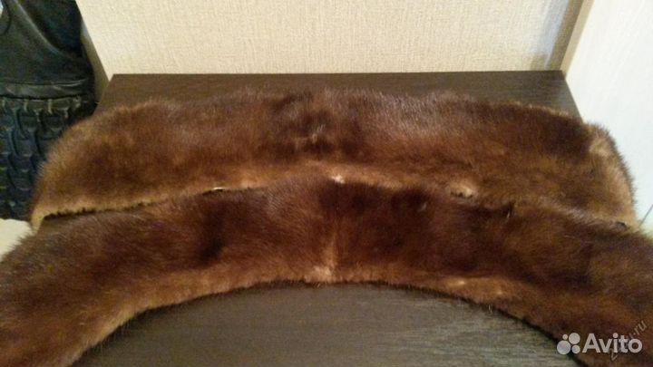 Воротник норка коричневый б/у в хорошем состоянии