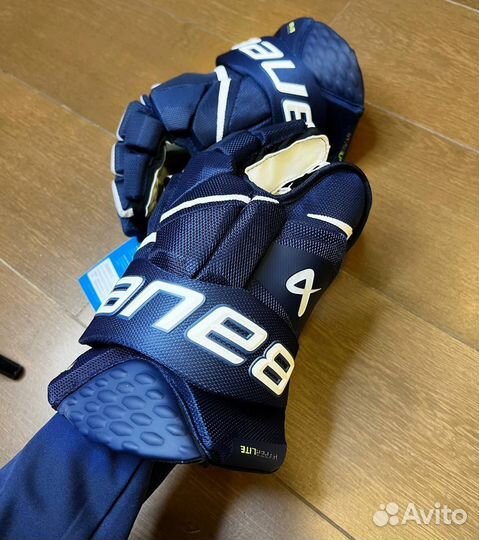 Краги хоккейные Bauer Hyperlite Sr 13-14 синие