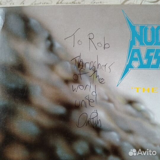 Nuclear assault The plague винил Автографы
