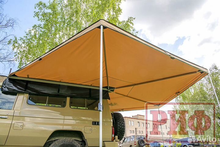 Маркиза автомобильная риф веерная 2,5х2,5 м левая