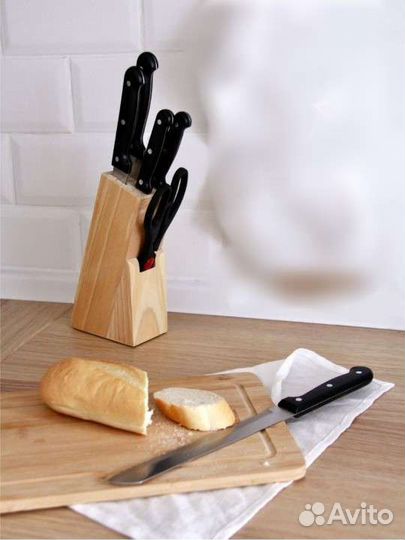 Комплект новых ножей, с подставкой