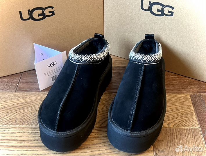 Ugg tazz tasman black Угги женские на платформе