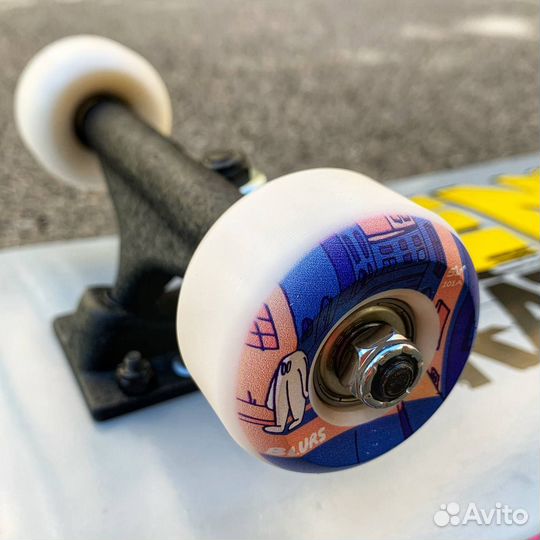 Скейтборд Mental Skateboards Grey 8,0 Blurs Wheels