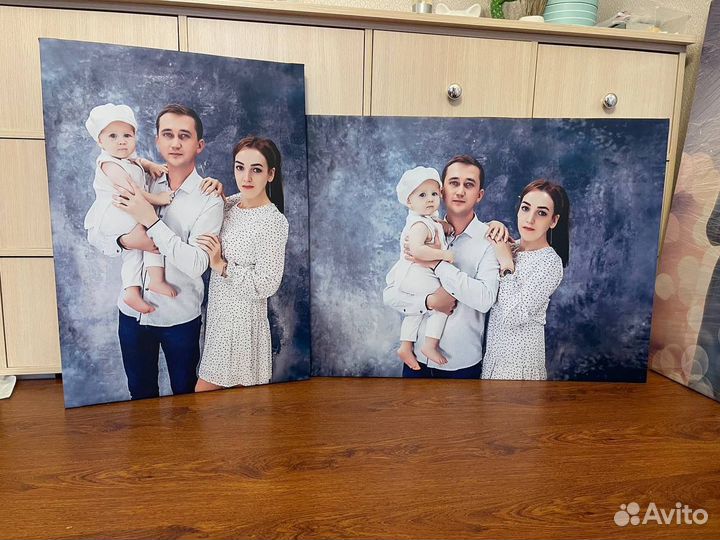 Портрет по фото на холсте