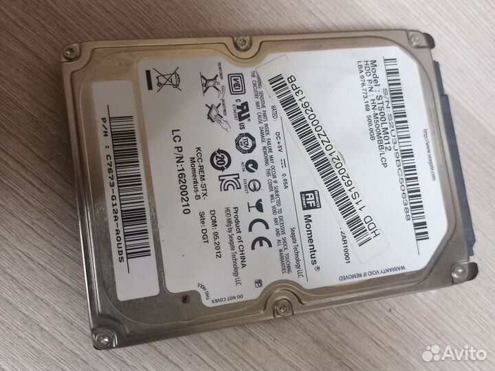 Жесткий диск SATA hdd 2.5 500gb