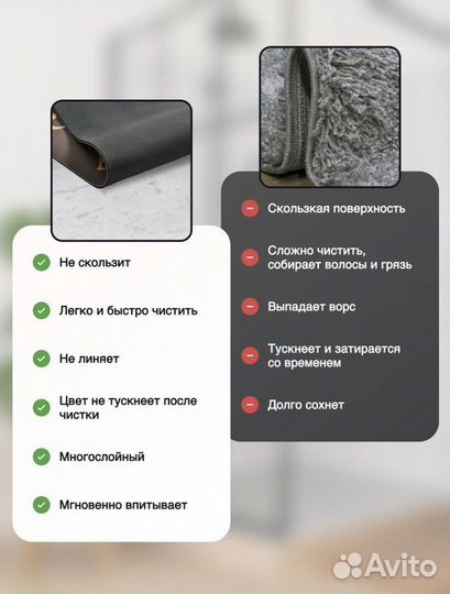 Коврик для ванной и туалета, придверный