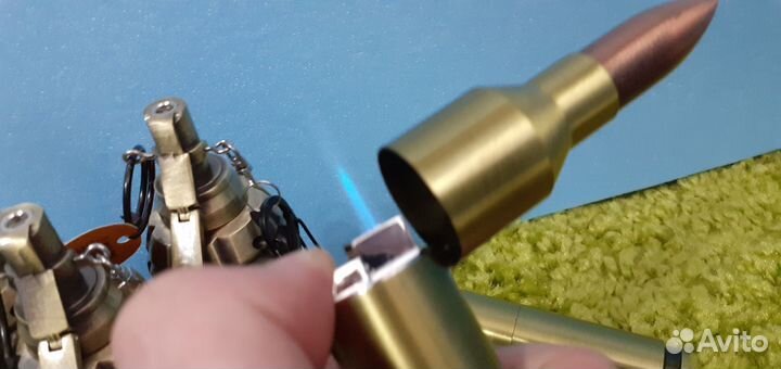 Зажигалка Патрон и граната из металла Premium