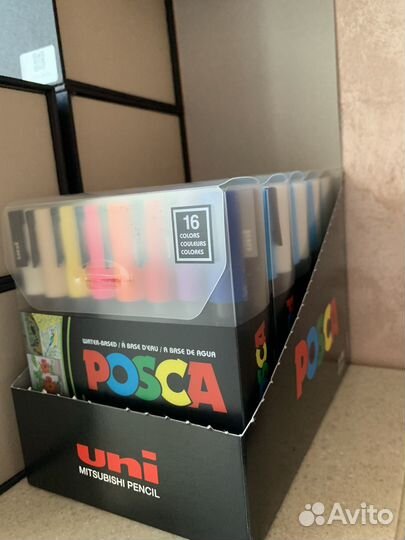 Акриловые Маркеры posca PC-3M набор 16 штук