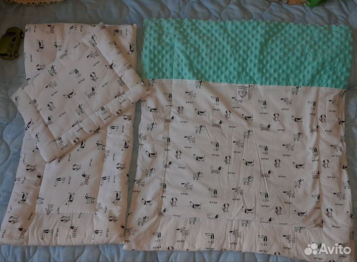 Комплект в коляску подушка матрас одеяло