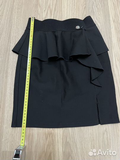 Юбка школьная темно синяя черная для школьницы