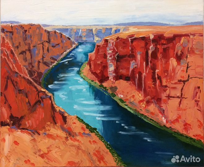 Картина маслом на холсте. Каньон