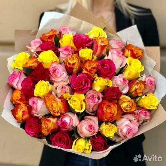 51 роза цветы. Букет. Доставка