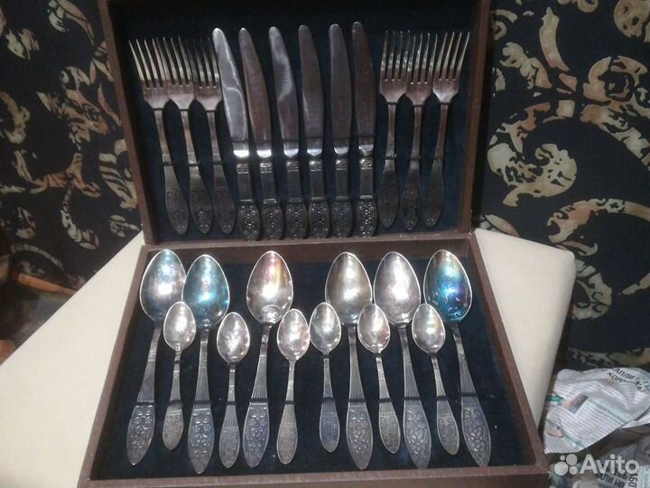 Набор столовых приборов мельхиор СССР