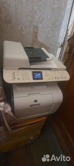 Мфу лазерный цветной hp cm 2320 mfp, сеть,дупл,адф