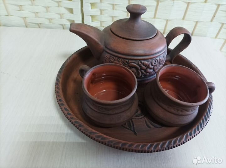 Набор чайный глиняный