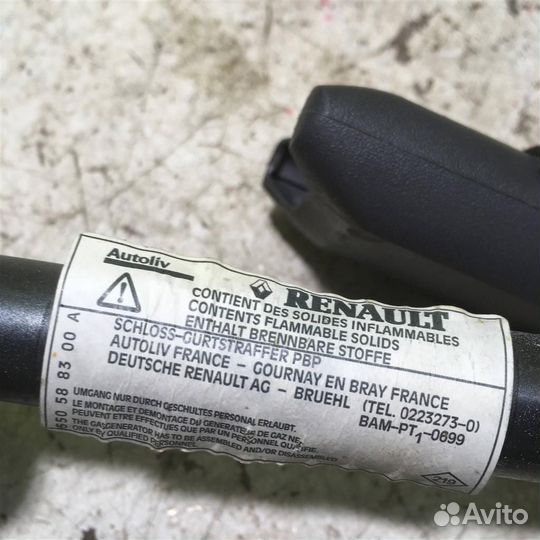 Ответная часть ремня безопасности Рено Меган 2