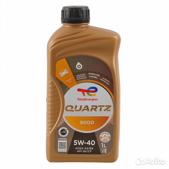 Масло total quartz 9000 5W40 (1L/12)