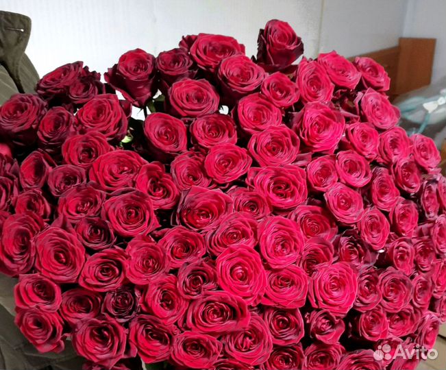 Розы с доставкой, букет роз 101