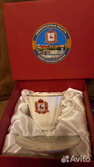 Чайная пара лфз с гербом Нижнего Новгорода