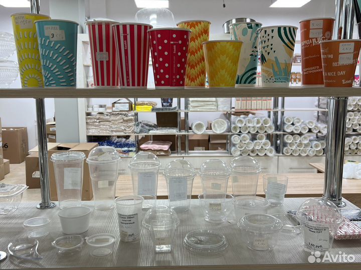 Упаковка, стаканы для напитков и кофе